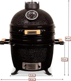 Patton Kamado 15" - Keramisch - Tafel Model - Premium Black - Medium - Zwart -Merkloos Winkel 1055x1200