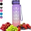 Nimma® Motivatie Waterfles - 1 Liter Drinkfles - Met Tijdmarkeringen En Fruitfilter - Roze Paars -Merkloos Winkel 1097x1200 2