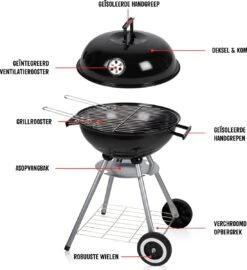 BBQ Collection Houtskoolbarbecue - Kogelbarbecue 45 X 60 Centimeter - Ronde Barbecue - Barbecue Op Wielen - Zwart - Metaal 27 BBQ Collection Houtskoolbarbecue - Kogelbarbecue 45 X 60 Centimeter - Ronde Barbecue - Barbecue Op Wielen - Zwart - Metaal -Merkloos Winkel 1098x1200
