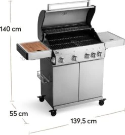 Burnhard Gas BBQ Big FRED Deluxe - 4 Branders - Incl. Keramische Infraroodbrander & Afdekhoes - Deluxe 24 Burnhard Gas BBQ Big FRED Deluxe - 4 Branders - Incl. Keramische Infraroodbrander & Afdekhoes - Deluxe -Merkloos Winkel 1113x1200
