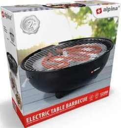 Alpina Elektrische BBQ - Tafel-Barbecue - Geen Rook - Binnen Barbecueën - 1250W - Ø 30 Cm - Zwart -Merkloos Winkel 1137x1200 1