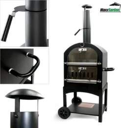 MaxxGarden Pizza Oven Buiten - Houtskool – Incl. Pizzasteen - 45x65x158cm -Merkloos Winkel 1137x1200