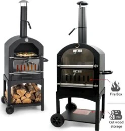 MaxxGarden Pizza Oven Buiten - Houtskool – Incl. Pizzasteen - 45x65x158cm -Merkloos Winkel 1146x1200