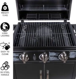 MaxxGarden Gas Barbecue - 3 Branders - Incl. Gratis BBQ Set -Merkloos Winkel 1154x1200