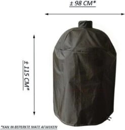 Merkloos Kamado BBQ Large Beschermhoes Cover Tot 25" Inch - Hoes Zwart Groot - O.a. Big Green Egg, Grill Guru, Kamado Joe Classic, Patton, The Bastard, Takumi, Tarrington House -Merkloos Winkel 1155x1200 2