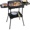 Princess 112250 Elektrische BBQ Met Zijplanken - BBQ - 40x25cm - Met En Zonder Statief Te Gebruiken - Met Zijplankjes - Ook Te Gebruiken Als Tafelgrill - 2200W -Merkloos Winkel 1156x1200