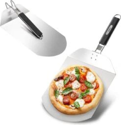 Bighorn Pizzaschep Voor BBQ En Oven-Inklapbare Handgreep -Pizzasnijder- Edelstaal -geschikt Als Broodschep En Ovenschep - SRPT01 -Merkloos Winkel 1163x1200