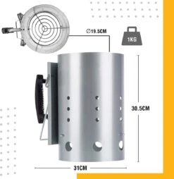 Kolen Starter GROOT - Brikettenstarter Met Veiligheidshandgreep - Snelstarter Voor Barbecue - BBQ Houtskool Starter 13 Kolen Starter GROOT - Brikettenstarter Met Veiligheidshandgreep - Snelstarter Voor Barbecue - BBQ Houtskool Starter -Merkloos Winkel 1165x1200 1