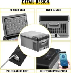 VEVOR - Coolbox - Koelbox 15L - Elektrische Coolbox - Draagbare Mini Koelkast - Draagbare Auto Vriezer 12/24Volt -Merkloos Winkel 1167x1200 2