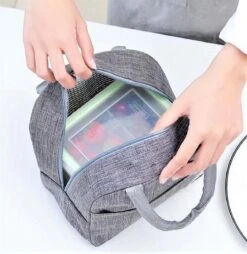 Koeltas - Lunchtas - Volwassenen En Kinderen - Compact & Handig: Zomer - Picknick -School - Lunch - Werk - Klassiek Grijs -Merkloos Winkel 1168x1200