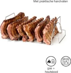 Barbecook Vlees & Ribrek - Spareribs Houder - RVS - Inox Barbecook Vlees & Ribrek - Spareribs Houder - RVS - Inox -Merkloos Winkel 1169x1200 5