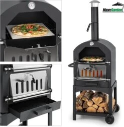 MaxxGarden Pizza Oven - Smoker Barbecue Op Hout, Houtskool Of Pellets - 45 X 65 X 158cm -Merkloos Winkel 1175x1200 3