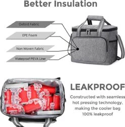 IBright Koeltas Opvouwbaar 15 Liter - 4 Laags Geïsoleerde Lunchtas - Waterdicht - Zwart -Merkloos Winkel 1182x1200 4