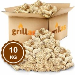 Aanmaakkrullen Voor BBQ Of Kachel | 10kg ECO FSC Gecertificeerd Aanmaakhout Barbecue - Biologisch En Duurzaam Aanmaakwokkels - Houtwol Wokkels - Barbeque Aansteker - Aanmaakblokjes - Accessoires - Ongeveer 800krullen -Merkloos Winkel 1195x1200 1