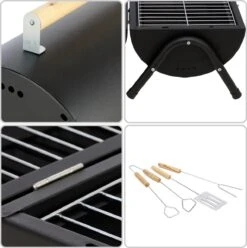 MaxxGarden BBQ - Houtskool Barbecue - Smoker Barbecue - Grilloppervlak (LxB) 38 X 52 Cm - Met Dubbel Grill Vlak - Zwart -Merkloos Winkel 1196x1200 1