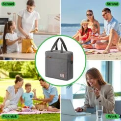 Brisby 4 Laags Geïsoleerde Koeltas - Lunchtas 7 Liter - Donkergrijs -Merkloos Winkel 1197x1200 12