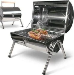 BBQ Collection Houtskoolbarbecue - Cilinder - Chroom 20 BBQ Collection Houtskoolbarbecue - Cilinder - Chroom -Merkloos Winkel 1197x1200 3