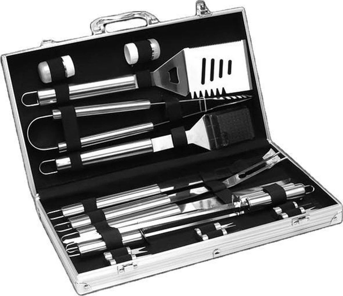 Sens Design BBQ Accesoires - 18 Delig - BBQ Gereedschapset Koffer 4 Sens Design BBQ Accesoires - 18 Delig - BBQ Gereedschapset Koffer - Afbeelding 2