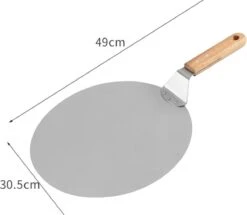 Luxe Pizzaschep Voor Verse Pizza - Extra Groot - RVS 30CM - Grote Pizza Schep Voor Oven Of BBQ Barbecue - Hout Handvat - Pizzaspatel Voor Zelfgemaakte Ovenpizza -Merkloos Winkel 1200x1044 2