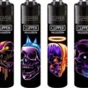 Clipper Classic Large "Skulls #21" Aanstekers (4 Stuks) -Merkloos Winkel 1200x1053 2