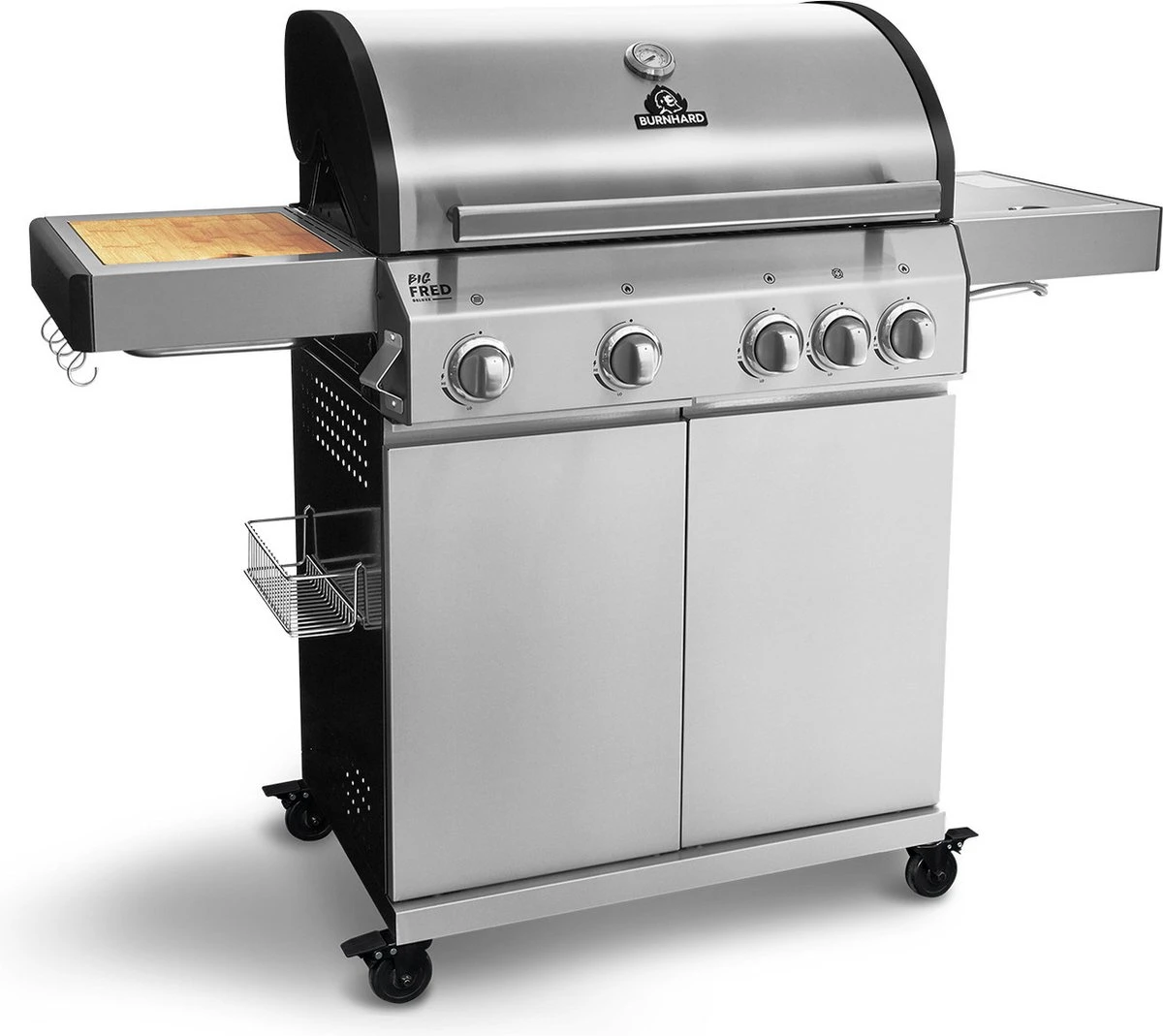 Burnhard Gas BBQ Big FRED Deluxe - 4 Branders - Incl. Keramische Infraroodbrander & Afdekhoes - Deluxe 14 Burnhard Gas BBQ Big FRED Deluxe - 4 Branders - Incl. Keramische Infraroodbrander & Afdekhoes - Deluxe - Afbeelding 12