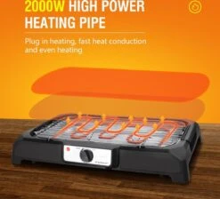 Aigostar Lava 30LDQ - Elektrische Grill - BBQ - Tafel Barbecue - Grilloppervlakte 41 X 24 Cm - 2000 Watt -Merkloos Winkel 1200x1087 1