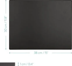 Navaris Pizzasteen XL Voor Oven En Barbecue - Rechthoekige Pizzaplaat 38 X 30 Cm - Inclusief Receptenboek - Keramisch Geglazuurd - Zwart -Merkloos Winkel 1200x1093 1