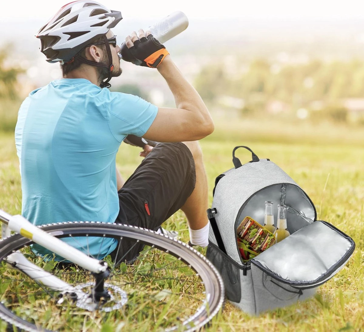 Bomoe Koeltas Rugzak IceBreezer KR45 Koelrugzak Grijs 45x19x33 Cm - 25 Liter 6 Bomoe Koeltas Rugzak IceBreezer KR45 Koelrugzak Grijs 45x19x33 Cm - 25 Liter - Afbeelding 4