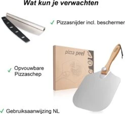 Pizzaschep – Inclusief Pizzasnijder – Opvouwbaar – Pizzaspatel – Pizza Schep – Taartschep – 30cm - Qwality 12 Pizzaschep – Inclusief Pizzasnijder – Opvouwbaar – Pizzaspatel – Pizza Schep – Taartschep – 30cm - Qwality -Merkloos Winkel 1200x1095 1