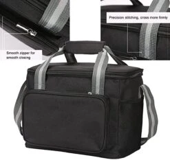 IBright Koeltas Opvouwbaar 15 Liter - 4 Laags Geïsoleerde Lunchtas - Waterdicht - Zwart -Merkloos Winkel 1200x1134 2