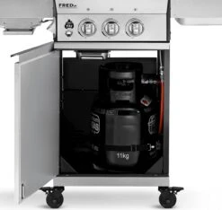 Burnhard Gas BBQ FRED JR. Deluxe - 2 Branders - Incl. Keramische Infraroodbrander & Afdekhoes - Deluxe -Merkloos Winkel 1200x1135