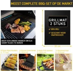 Saveur Royal® 35-delige Barbecue Gereedschapset In Roestvrij Staal - BBQ Grill Set Met Draagtas - Barbecuegerei-sets - Barbecue Accessoires Gereedschap - 35-delig -Merkloos Winkel 1200x1162 5
