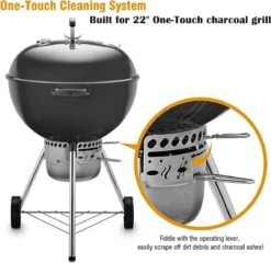 One-Touch-reinigingssysteemkit Voor 57 CM Kogel BBQ , Geschikt Als Vervanging In Diverse Weber Kogel BBQ's -Merkloos Winkel 1200x1165 3