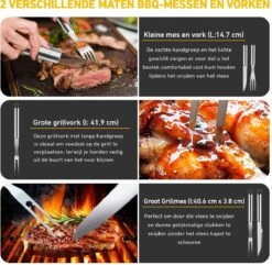 Saveur Royal® 35-delige Barbecue Gereedschapset In Roestvrij Staal - BBQ Grill Set Met Draagtas - Barbecuegerei-sets - Barbecue Accessoires Gereedschap - 35-delig -Merkloos Winkel 1200x1170 3