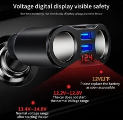 Auto Sigarettenaansteker Splitter - USB Ingang Auto - 2 Sigaretten Aansluitingen - Autolader -Merkloos Winkel 1200x1171