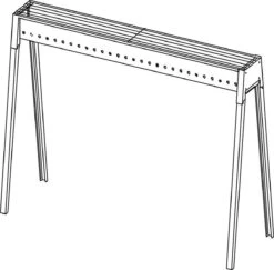 Spiedini Saté-bbq Bali 80 - Saté Houtskoolbarbecue Met Horizontaal Rooster - 80 Cm Lang, 11 Cm Breed - Materiaal: Gealuminiseerd Ijzer -Merkloos Winkel 1200x1179