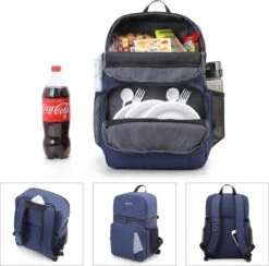 Koeltas Rugzak (28L) - 16 Blikjes - Lunchtas Voor Dames En Heren - Picknicktas - Blauw 12 Koeltas Rugzak (28L) - 16 Blikjes - Lunchtas Voor Dames En Heren - Picknicktas - Blauw -Merkloos Winkel 1200x1185 6