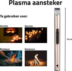 Oplaadbare Lange Elektrische Aansteker - Duurzame Plasma Aansteker - Inclusief Cadeauverpakking - BBQ - Kaarsen - Rose -Merkloos Winkel 1200x1187 4