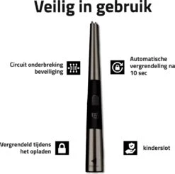 Oplaadbare Lange Elektrische Aansteker - Duurzame Plasma Aansteker – Luxe Aansteker - Inclusief Cadeauverpakking - BBQ – Kaarsen - Zwart 12 Oplaadbare Lange Elektrische Aansteker - Duurzame Plasma Aansteker – Luxe Aansteker - Inclusief Cadeauverpakking - BBQ – Kaarsen - Zwart -Merkloos Winkel 1200x1188 3