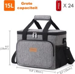Lunchtas - Koeltas Voor Dames En Heren - Cool Bag - 4 Laags Geïsoleerde Koeltas - Kleine Cooler - Lunch Box - Lunchtas 15 Liter -Merkloos Winkel 1200x1189 7