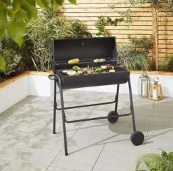 BBQ XL Houtskoolbarbecue - Cilindervorm - Grilloppervlak (LxB) 71 X 35 Cm - Zwart -Merkloos Winkel 1200x1191