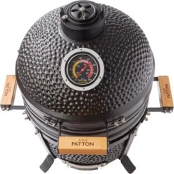 Patton Kamado 15" - Tafel Model - Keramische Barbecue - Premium Black - Medium - Compleet - Mat Zwart -Merkloos Winkel 1200x1193