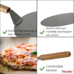 Pizzaschep 30 Cm Voor Oven Of BBQ - Rond - RVS - Met Houten Handvat -Merkloos Winkel 1200x1198 7