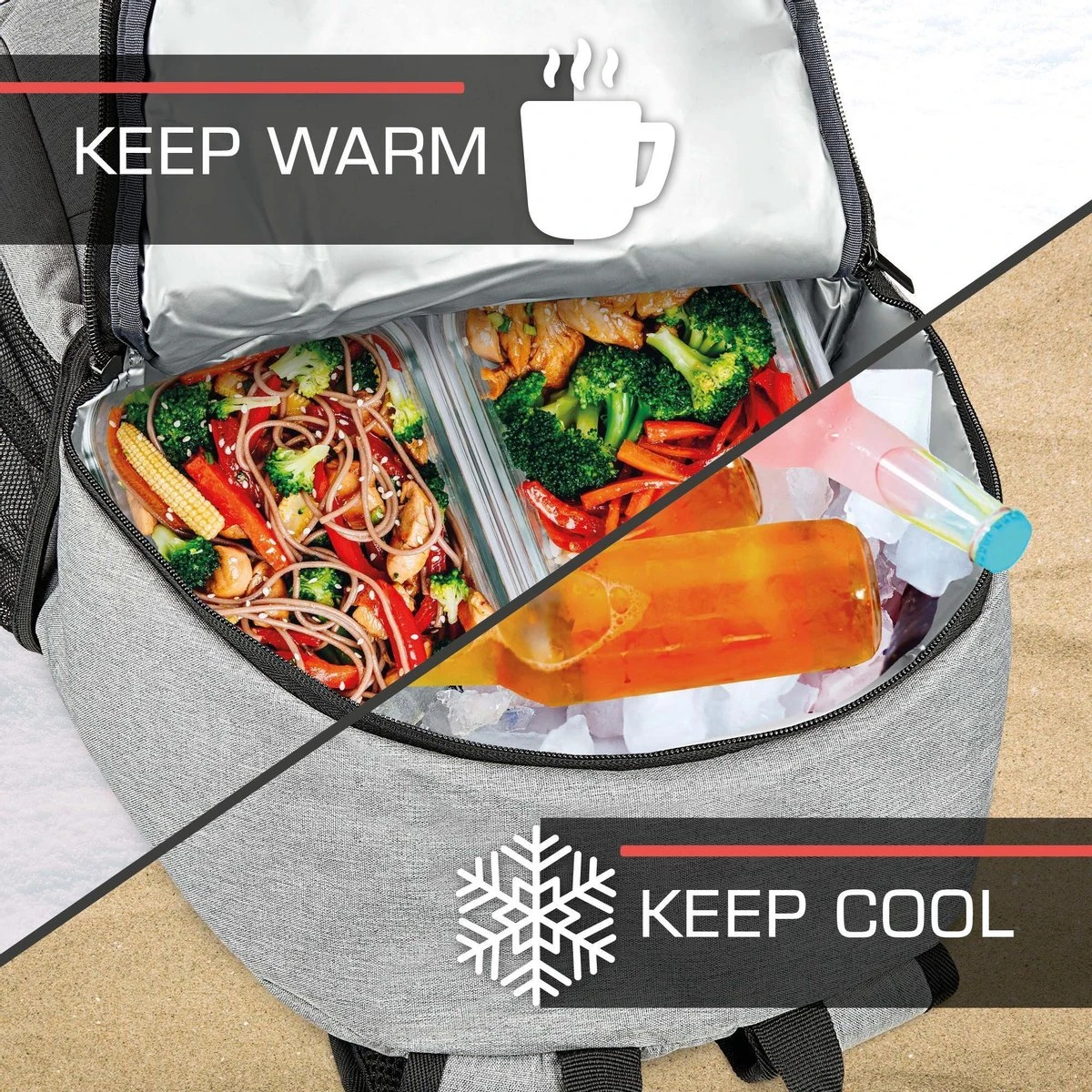 Bomoe Koeltas Rugzak IceBreezer KR45 Koelrugzak Grijs 45x19x33 Cm - 25 Liter 11 Bomoe Koeltas Rugzak IceBreezer KR45 Koelrugzak Grijs 45x19x33 Cm - 25 Liter - Afbeelding 9