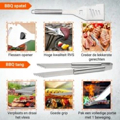 BBQ Accesoires Gereedschapset Koffer Set Tang Borstel Schort Barbecue Dagdeals - Chef Cook BBQ Accessoires Set -Merkloos Winkel 1200x1200 108