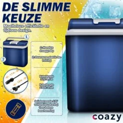 Coazy Koelbox 24L Elektrisch 12v 230 Volt - Met ECO Modus Voor Auto & Camping - Elektrische Frigobox Klein - Verkoelt En Verwarmt - Eco Modus - MiniBar - Electrische Mini Koelkast -Merkloos Winkel 1200x1200 1109
