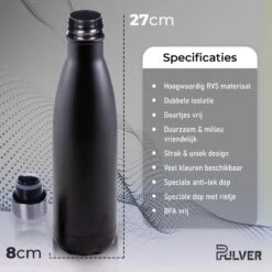 Pulver - Luxe RVS Thermosbeker / Drinkfles – BPA Vrij – 500 Ml - Waterfles Met Rietje – Drinkfles – Dubbele Isolatie - Kinderen & Volwassenen - Zwart 15 Pulver - Luxe RVS Thermosbeker / Drinkfles – BPA Vrij – 500 Ml - Waterfles Met Rietje – Drinkfles – Dubbele Isolatie - Kinderen & Volwassenen - Zwart -Merkloos Winkel 1200x1200 1130