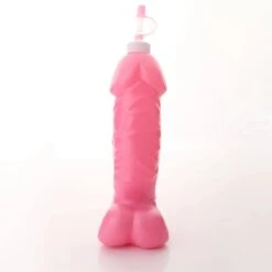 Merkloos Piemel Drinkfles - Waterfles - Drinkfles Volwassenen - Met Rietje - Kunststof - 600 Ml - Roze -Merkloos Winkel 1200x1200 1160