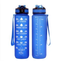 Waterfles Met Tijdmarkering - Motivatie Drinkfles Met Rietje - 1 Liter Waterfles - BPA Vrij - Blauw 11 Waterfles Met Tijdmarkering - Motivatie Drinkfles Met Rietje - 1 Liter Waterfles - BPA Vrij - Blauw -Merkloos Winkel 1200x1200 1227