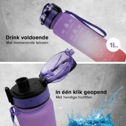 Nimma® Motivatie Waterfles - 1 Liter Drinkfles - Met Tijdmarkeringen En Fruitfilter - Roze Paars 14 Nimma® Motivatie Waterfles - 1 Liter Drinkfles - Met Tijdmarkeringen En Fruitfilter - Roze Paars -Merkloos Winkel 1200x1200 1231